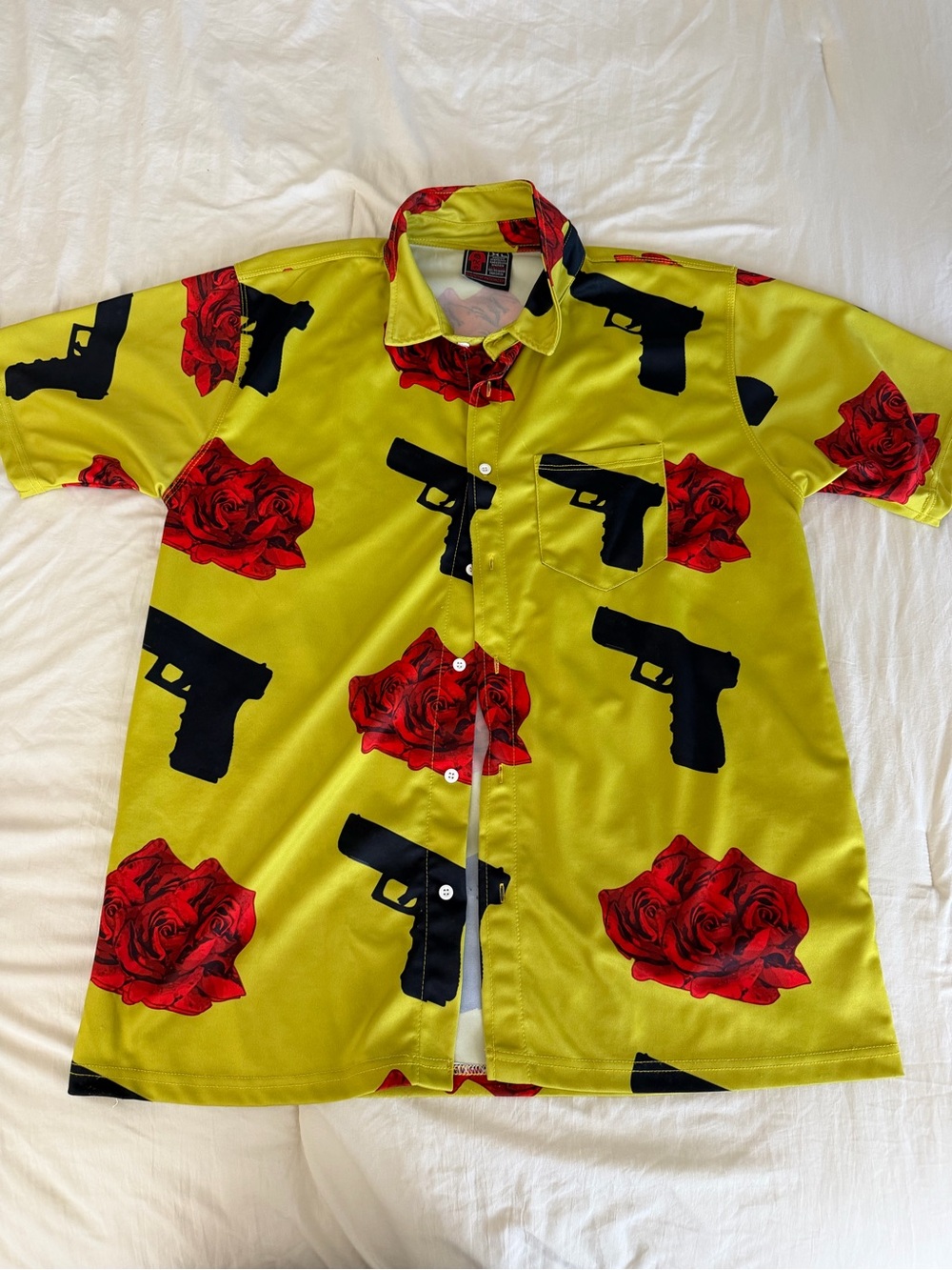 OAF nation hand guun button down